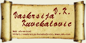Vaskrsija Kuvekalović vizit kartica